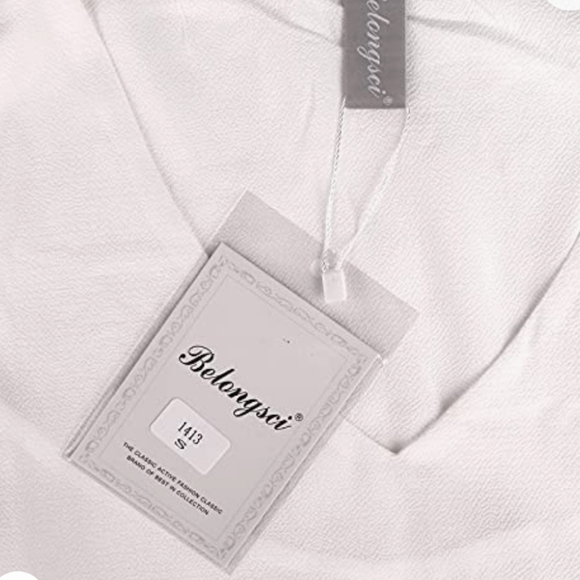 Women's Casual Sweet & Cute Loose Shirt Balloon Sleeve V-Neck Blouse Top - Picture 4 of 6